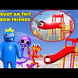 GTA 5 RAINBOW FRIENDS Thử Thách Siêu Khó Trốn Thoát Khu Quân Đội Để Nhận Phần Quà Cầu Trượt Ăn Thịt