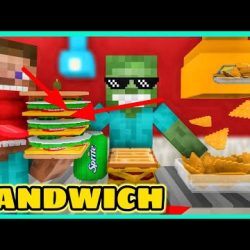 [ Lớp Học Quái Vật ] Thử Thách Làm Bánh Sandwich | Minecraft Animation