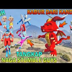 #Top1 : ULTRAMAN TANGKAP NAGA STUMBLE GUYS KABUR DARI KANDANG, UPIN SEDIH - GTA 5 BOCIL SULTAN