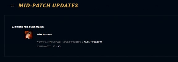 Riot nerf Miss Fortune trong bản hotfix 12.17