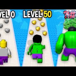 #Top1 : Monster School: LEGO Hulk Rush GamePlay Mobile Game Runner Max Level LVL - Minecraft Animation