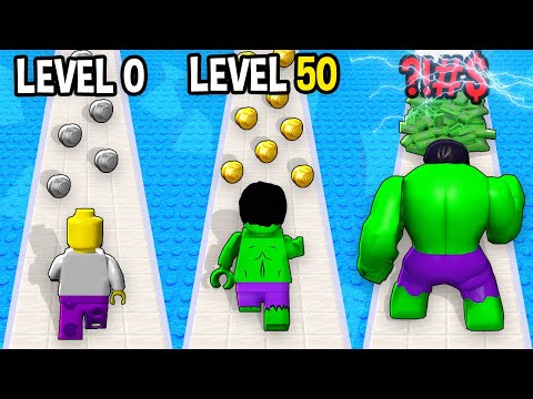 #Top1 : Monster School: LEGO Hulk Rush GamePlay Mobile Game Runner Max Level LVL - Minecraft Animation