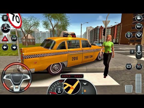 #Top1 : Taxi Sim 2016 #16 - CRAZY DRIVER! Taxi Game Android IOS gameplay #taxigames